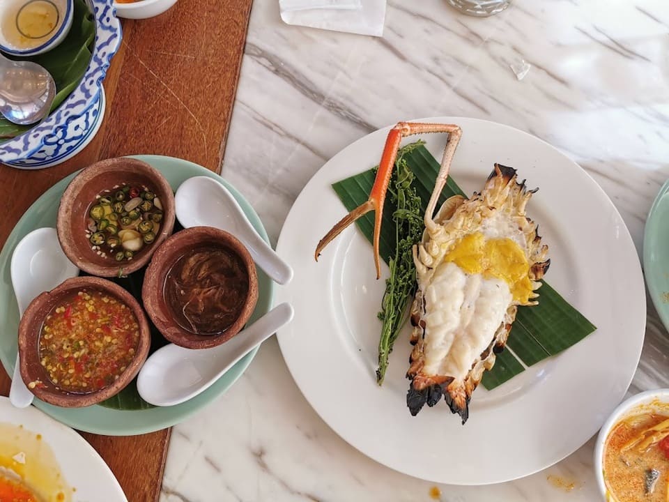 กุ้งเผาร้านบ้านป้อมเพชร อยุธยา